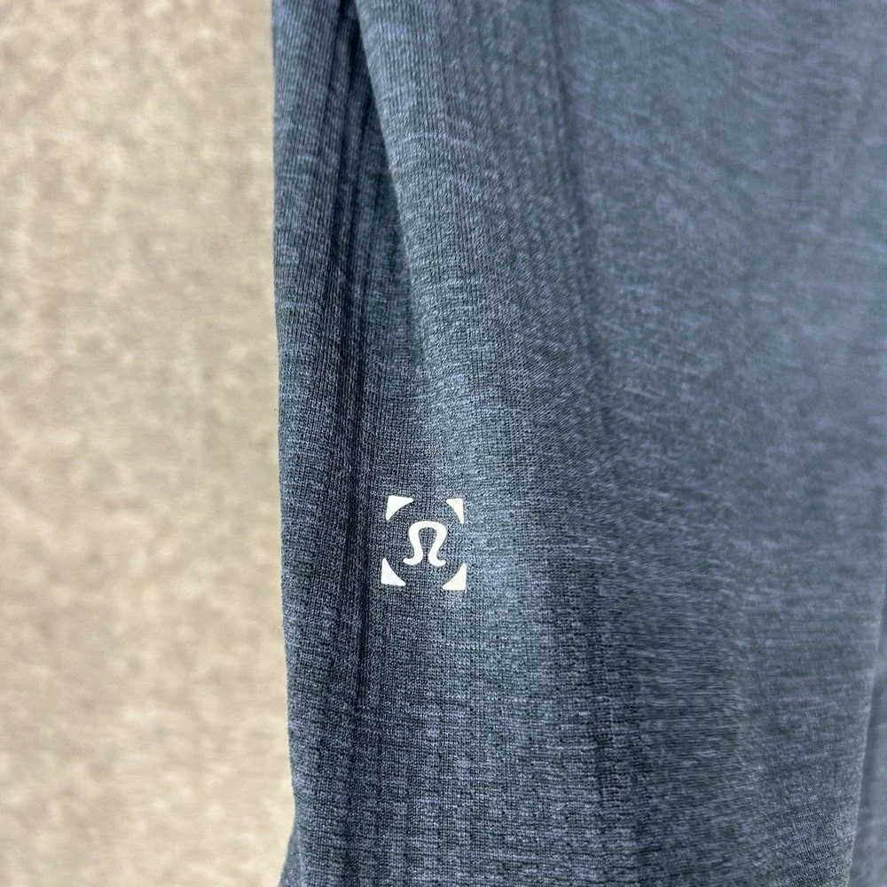 Lululemon Metal Vent Tech Polo Shirt Men's M Blue Stretch Lightweight Golf - Picture 12 of 13